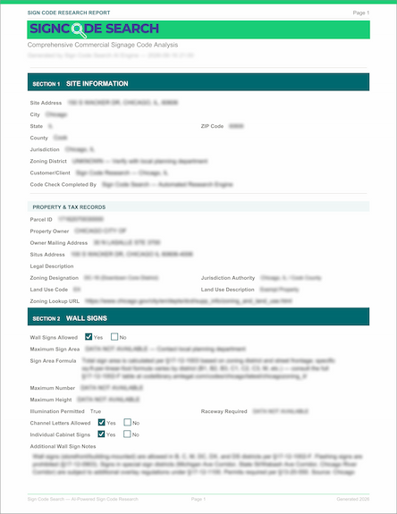 Sign Code Research Report sample
